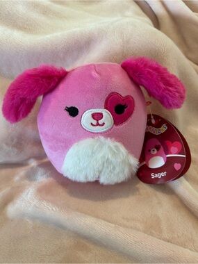 Sager Dog Valentine's Squishmallow 5"